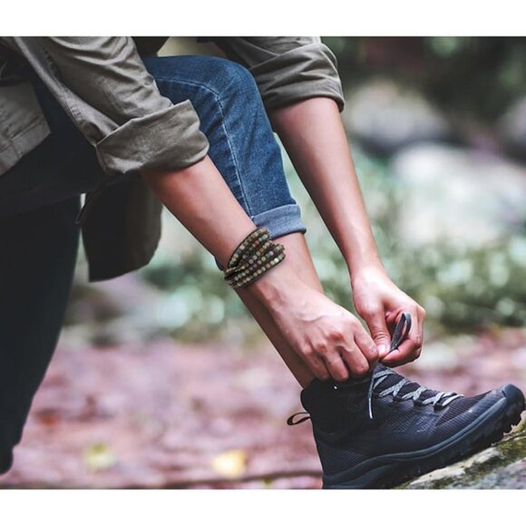 Layered Leather Bracelet Handmade Agate Amethyst Chakra Beaded Fashion Gift - Picture 8 of 8